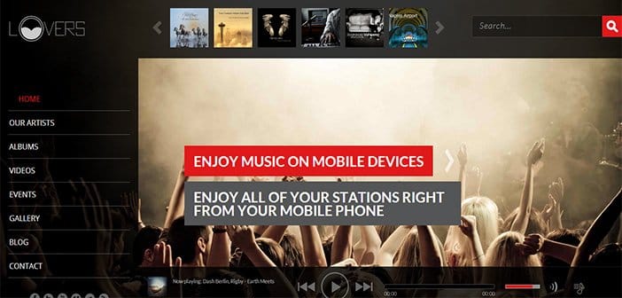 Lovers WordPress Theme – Music Theme