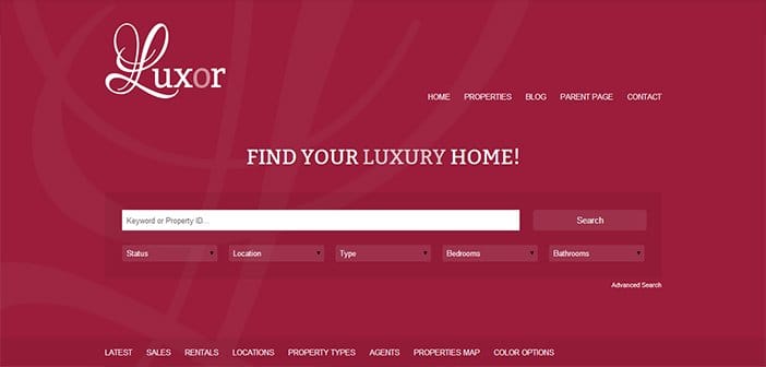 Luxor WordPress Theme – Real Estate WordPress Theme