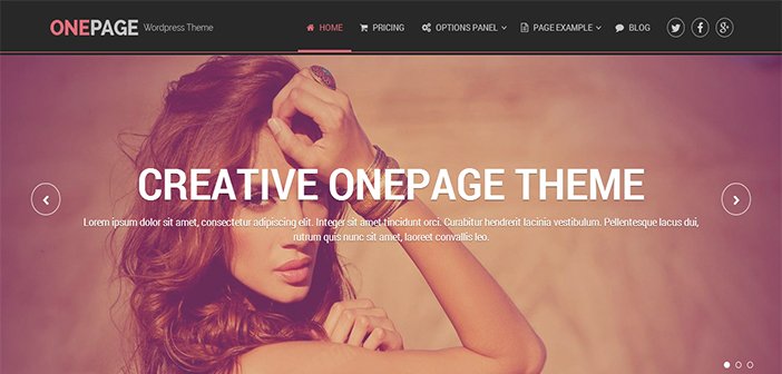 OnePage WordPress Theme – Portfolio WordPress Theme
