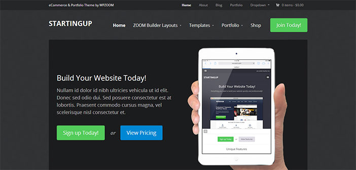StartingUp WordPress Theme – Blog / eCommerce Theme