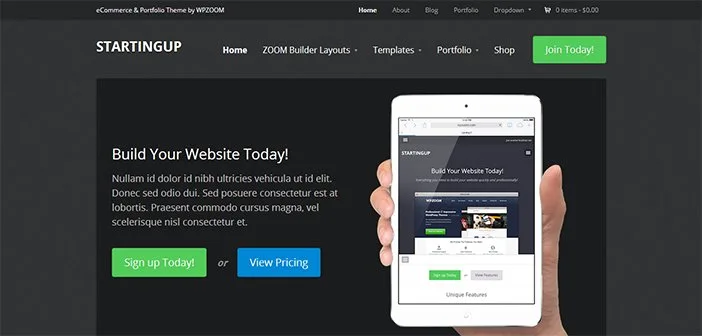 StartingUp WordPress Theme