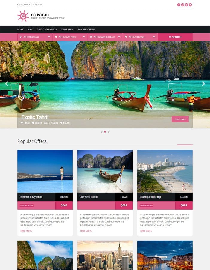 Cousteau WordPress Theme