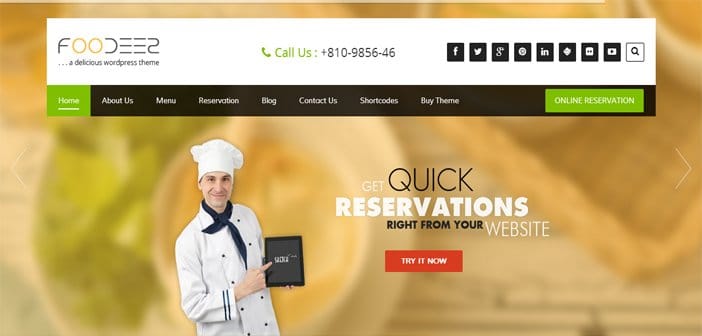 Foodeez WordPress Theme – Restaurant WordPress Theme