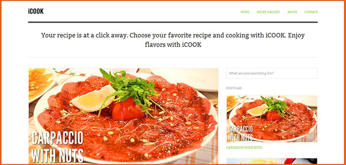 iCook WordPress Theme – Food/Recipe WordPress theme