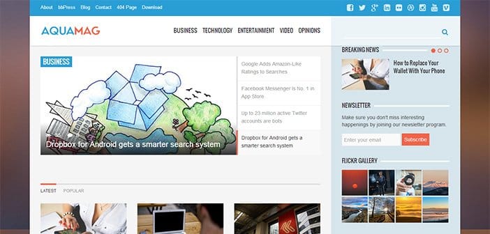 AquaMag WordPress Theme – Magazine WordPress Theme