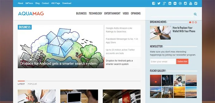 Download AquaMag WordPress Theme