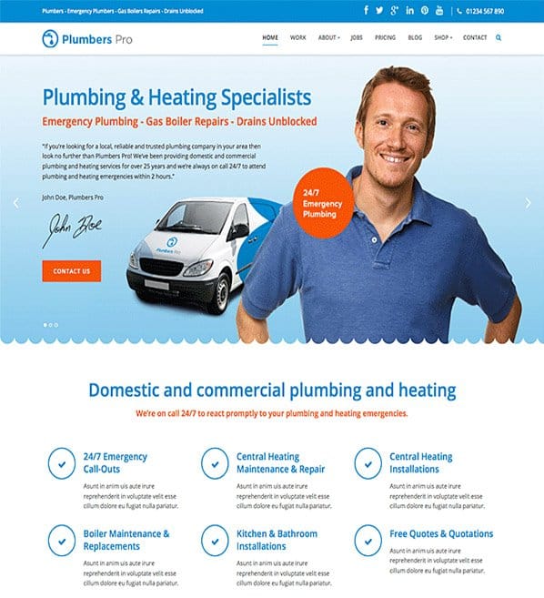 Plumbers Pro WordPress Theme