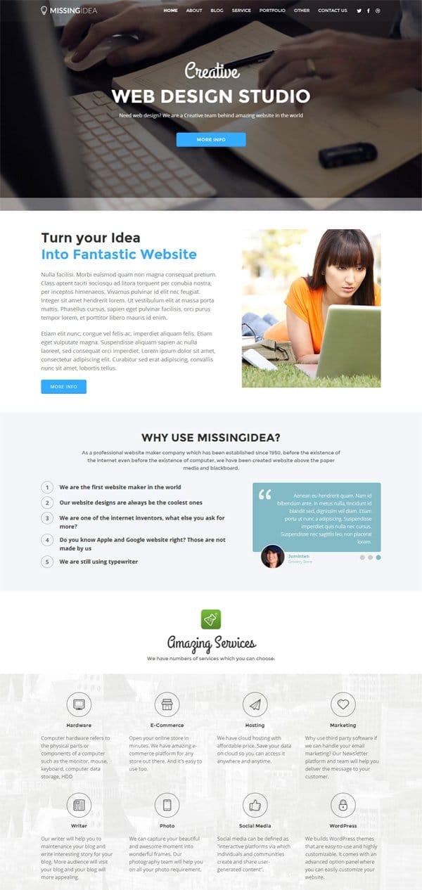 Missingidea WordPress Theme