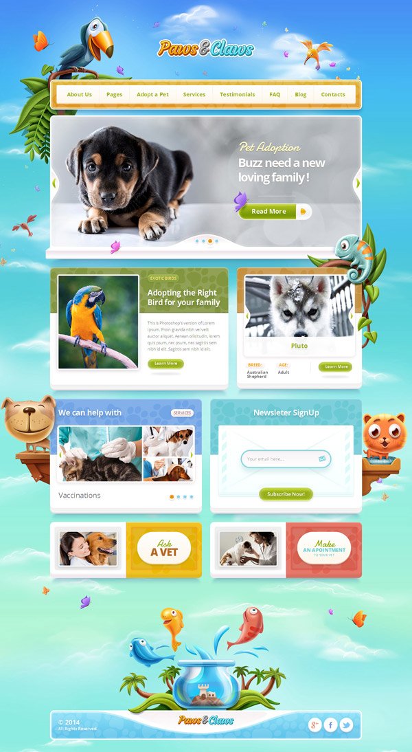 Paws and Claws WordPress Theme