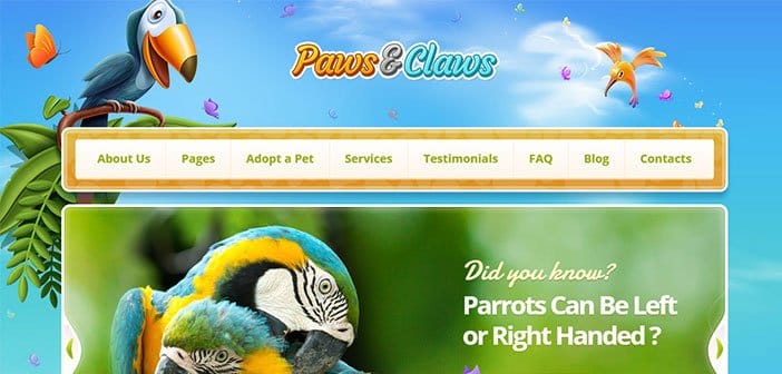 Paws and Claws WordPress Theme – Pet WordPress Theme