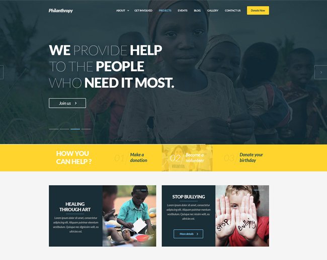 Philanthropy - A Professional Nonprofit WordPress Theme