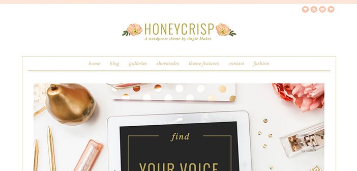 Honeycrisp – A Pretty Feminine WordPress Theme