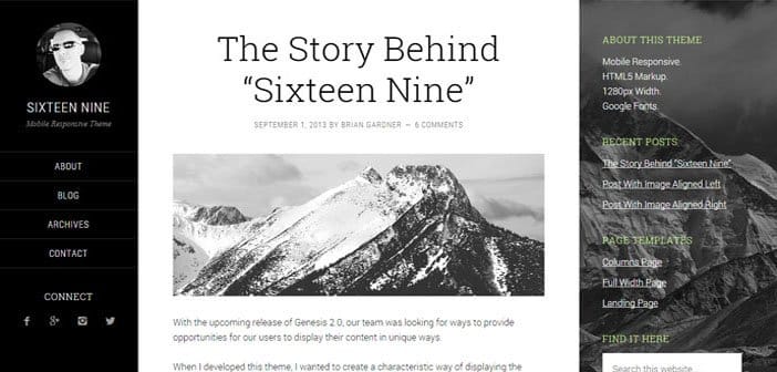 Sixteen Nine Pro – A Genesis Powered WordPres Theme