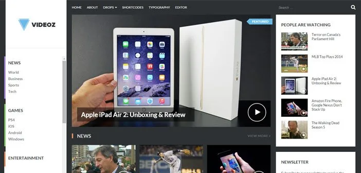 VideoZ WordPress Theme