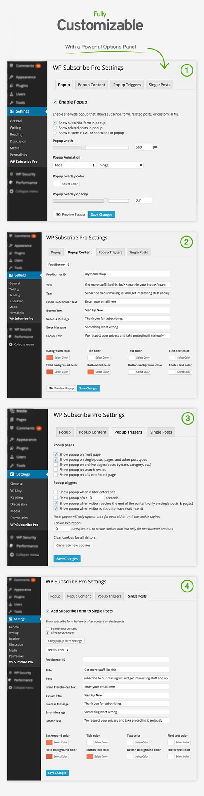 WP Subscribe Pro Options Panel