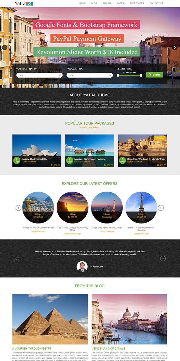 Yatra WordPress Theme