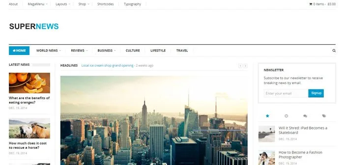 SuperNews WordPress Theme