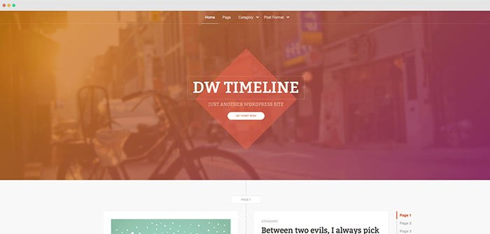 DW Timeline WordPress Theme