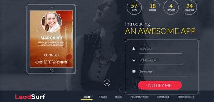 LeadSurf – A Lead Capture Landing Page WordPress Theme