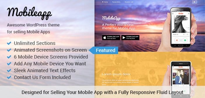 MobileApp – An Awesome Mobile App WordPress Theme