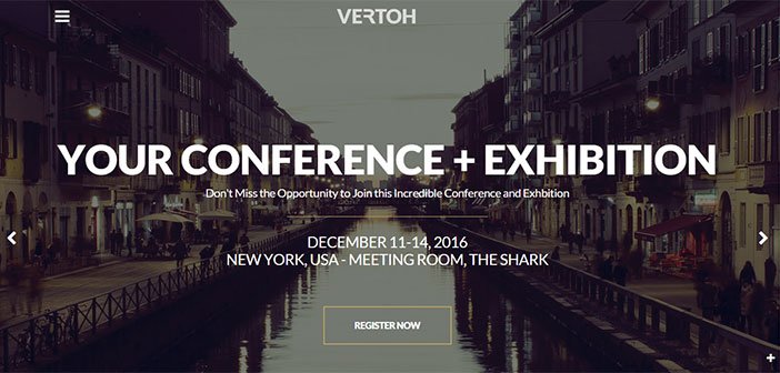 Vertoh – A Professional Events Management WordPress Theme