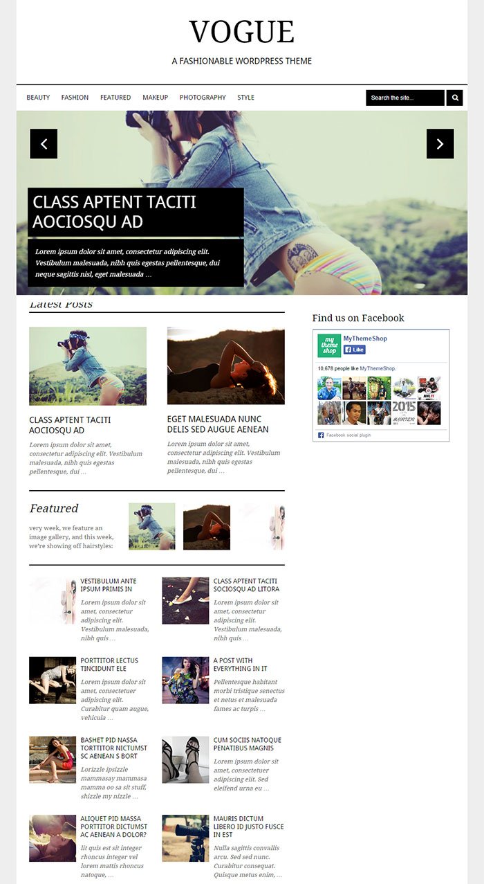Vogue WordPress Theme MyThemeShop
