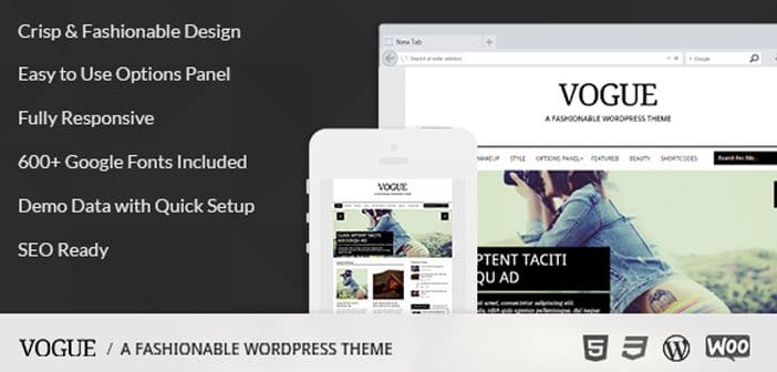 Vogue – A Fashionable & Elegant Blog WordPress Theme