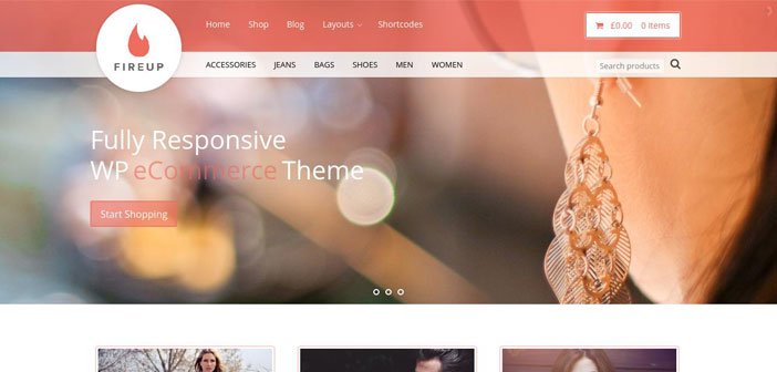 FireUp – A Beautiful WooCommerce WordPress theme