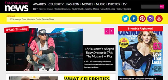 EntertainmentNews – A Celebrity News Portal WordPress Theme