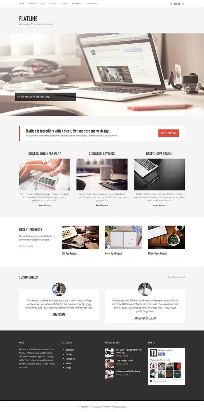 FlatLine WordPress Theme