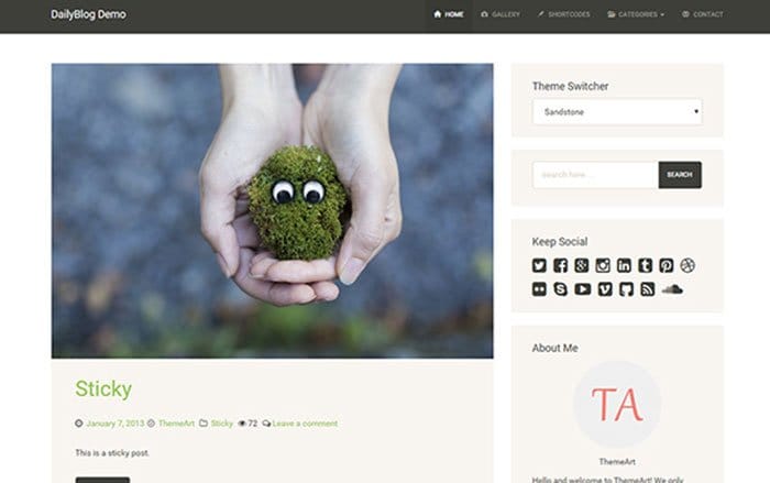 TA DailyBlog Responsive Blogging Theme