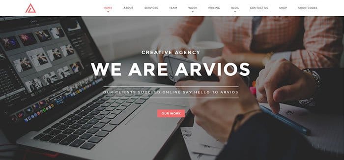 Arvios - One Page WordPress Theme