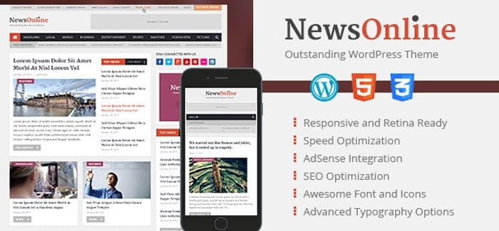 NewsOnline WordPress Theme