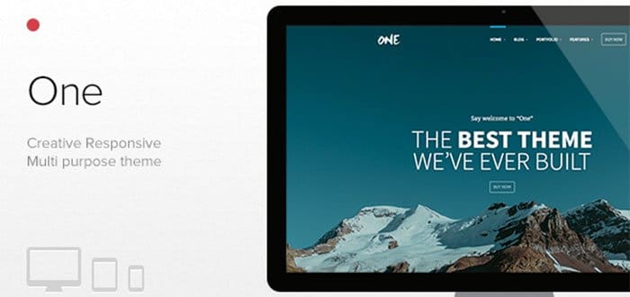 One - The Creative Multipurpose Portfolio theme