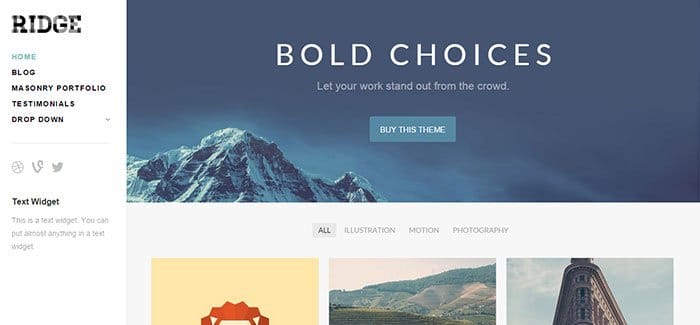 ridge wordpress theme