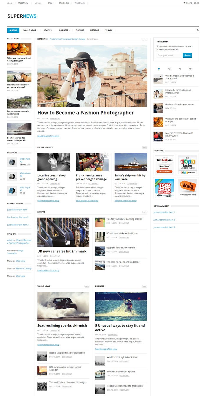 supernews wordpress theme