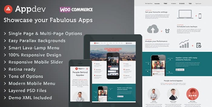 Appdev - Mobile App Showcase WordPress Theme