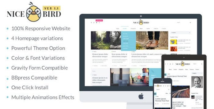 NiceBird- WordPress Blog Themes