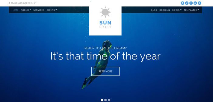 Sun Resort – A Next Generation Hotel WordPress Theme