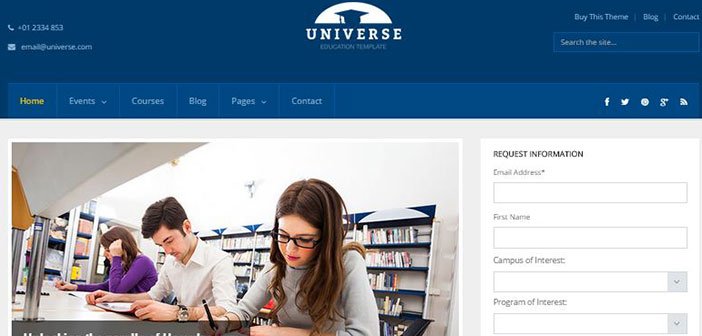Universe - Education Responsive WordPress Theme