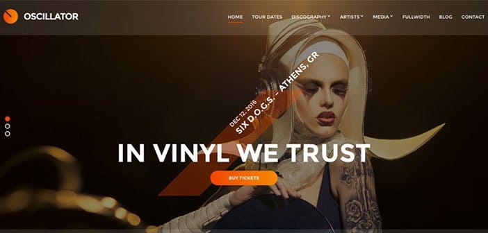 Oscillator – An Awesome Music WordPress theme