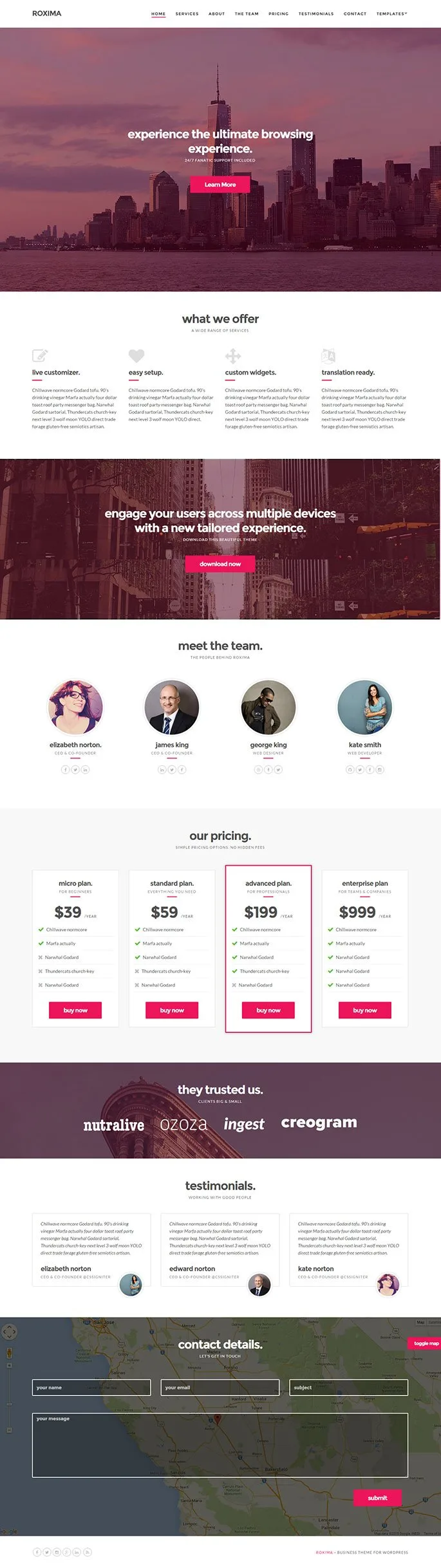 Roxima WordPress Business Theme