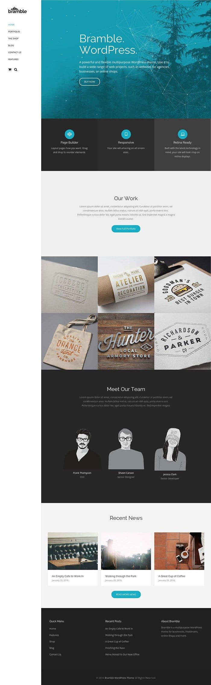 Bramble WordPress Theme Themetrust