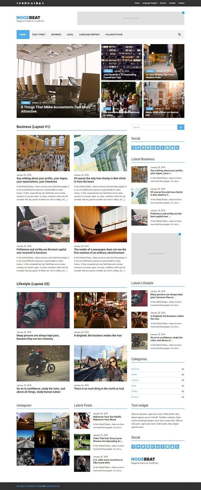 Noozbeat WordPress Theme