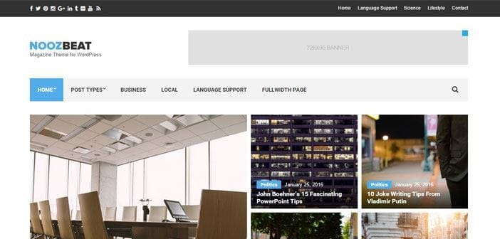 Noozbeat – A Beautiful News / Magazine WordPress Theme