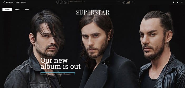 Superstar – An Awesome Music Band WordPress Theme