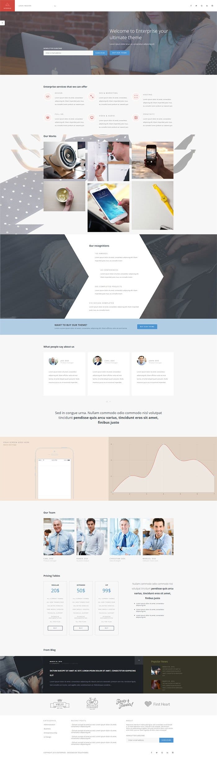 Enterprise - A Multipurpose Corporate WordPress Theme