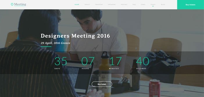 Meeting – A One-page Event WordPress Theme