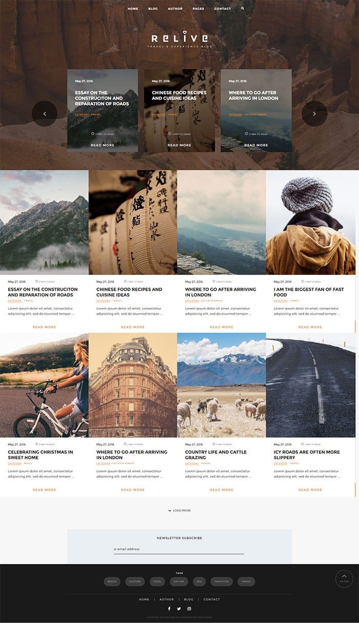 Relive WordPress Theme TeslaThemes