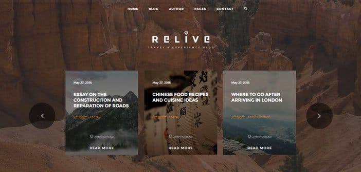 Relive – A Stunning Storytelling Blog WordPress Theme